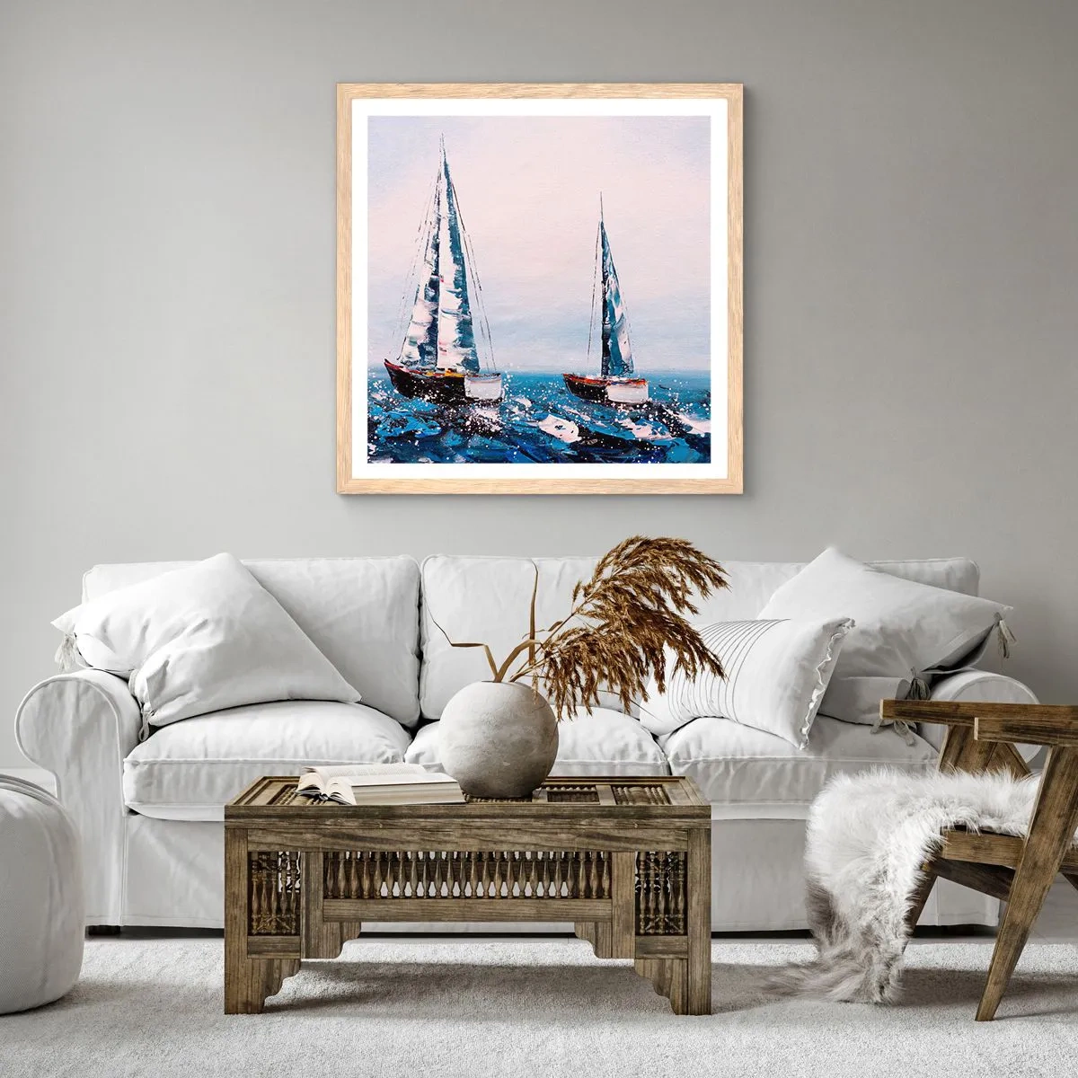 Plakat w ramie jasny dąb - Braterstwo wiatru - 30x30 cm