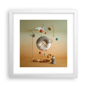 Plakat w białej ramie - Wszystko się zdarzyć może - 30x30 cm