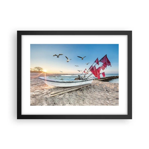 Plakat w czarnej ramie - Zasłużony odpoczynek - 40x30 cm