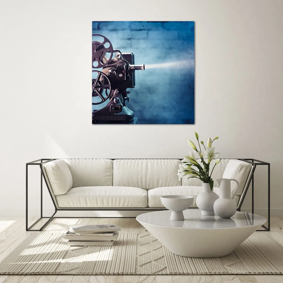 Obraz na szkle - W starym kinie - 70x70 cm