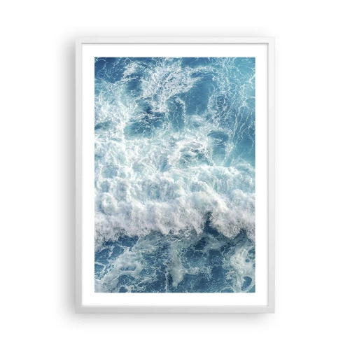 Plakat w białej ramie - Radośnie i w podskokach - 50x70 cm