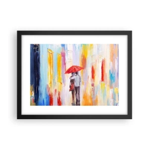 Plakat w czarnej ramie - Niech pada dalej - 40x30 cm