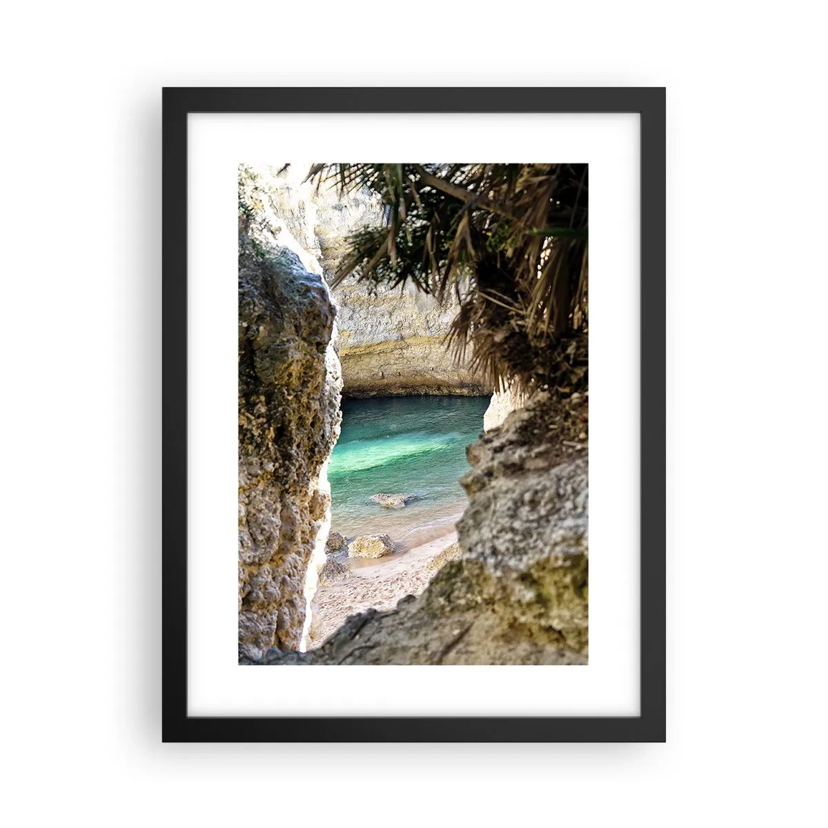 Plakat w czarnej ramie - Turkusowa zatoka - 30x40 cm
