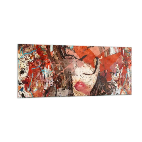 Obraz na szkle - Naprawdę, jaka jesteś, nie wie nikt - 100x40 cm