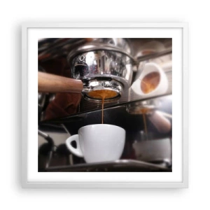 Plakat w białej ramie - Dobra chwila dnia - 50x50 cm