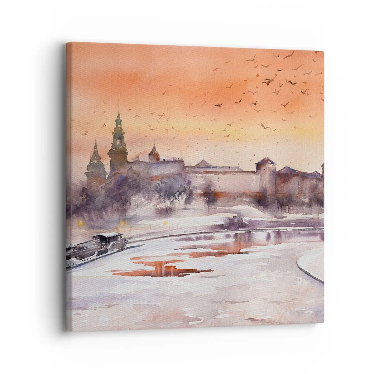 Obraz na płótnie - Królewski zachód słońca - 30x30 cm