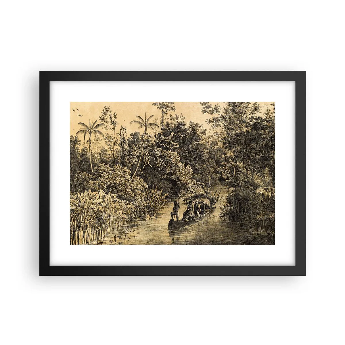 Plakat w czarnej ramie - Wyprawa do źródła - 40x30 cm