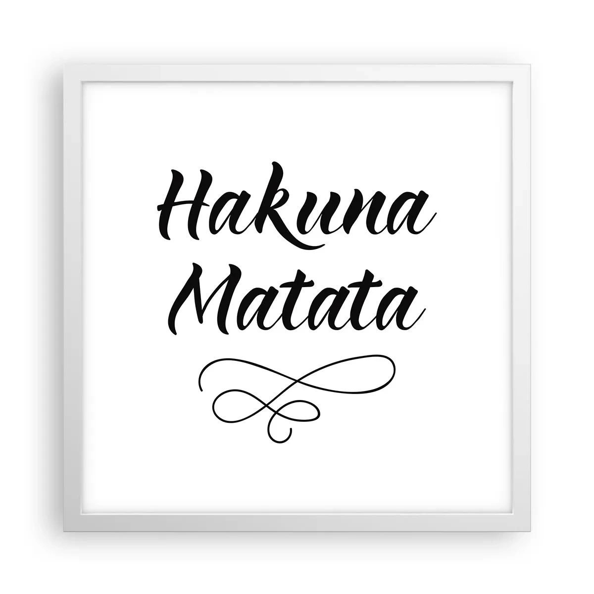 Plakat w białej ramie - Najlepsza rada - 40x40 cm