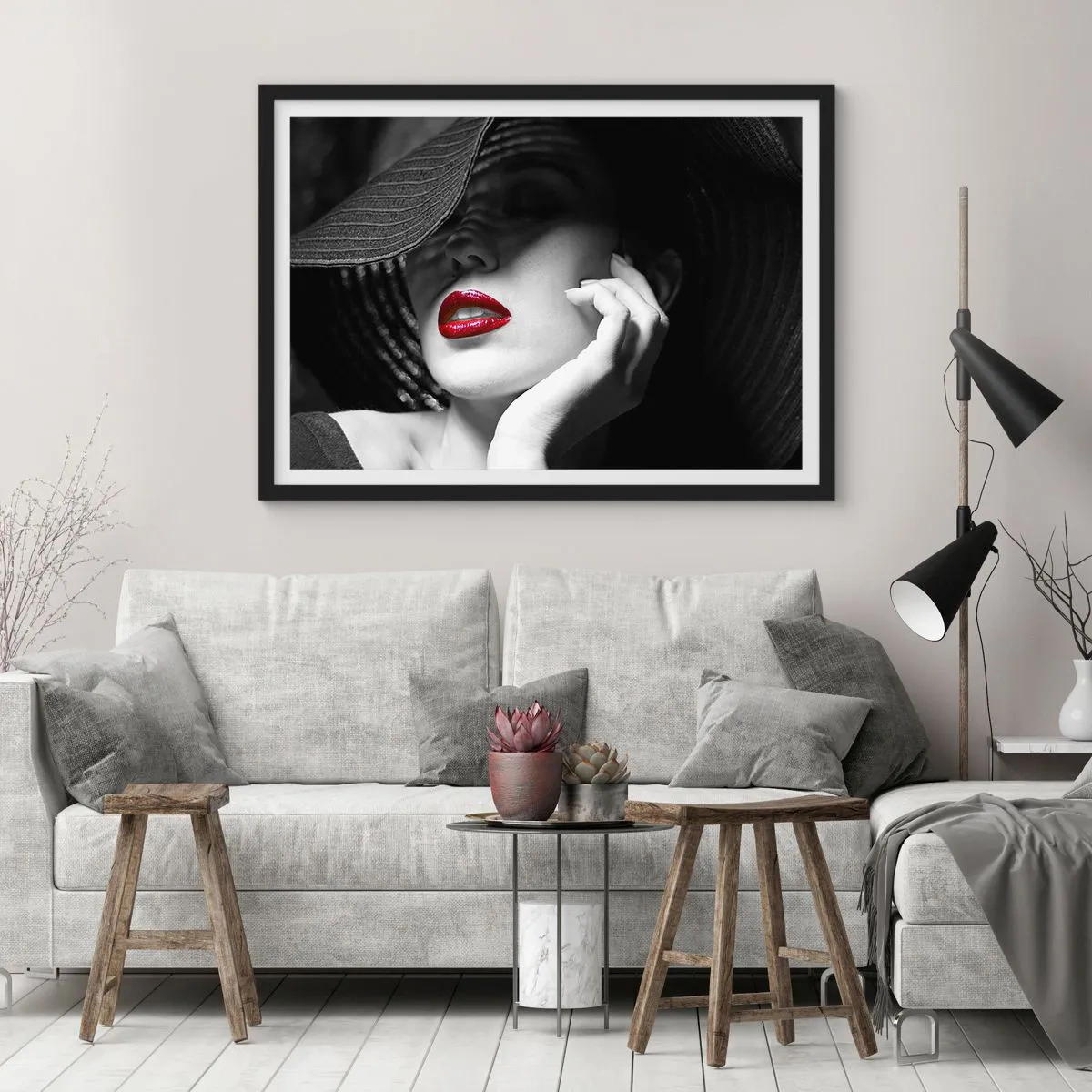 Plakat w czarnej ramie - Studium w szkarłacie - 50x40 cm