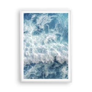 Plakat w białej ramie - Radośnie i w podskokach - 70x100 cm