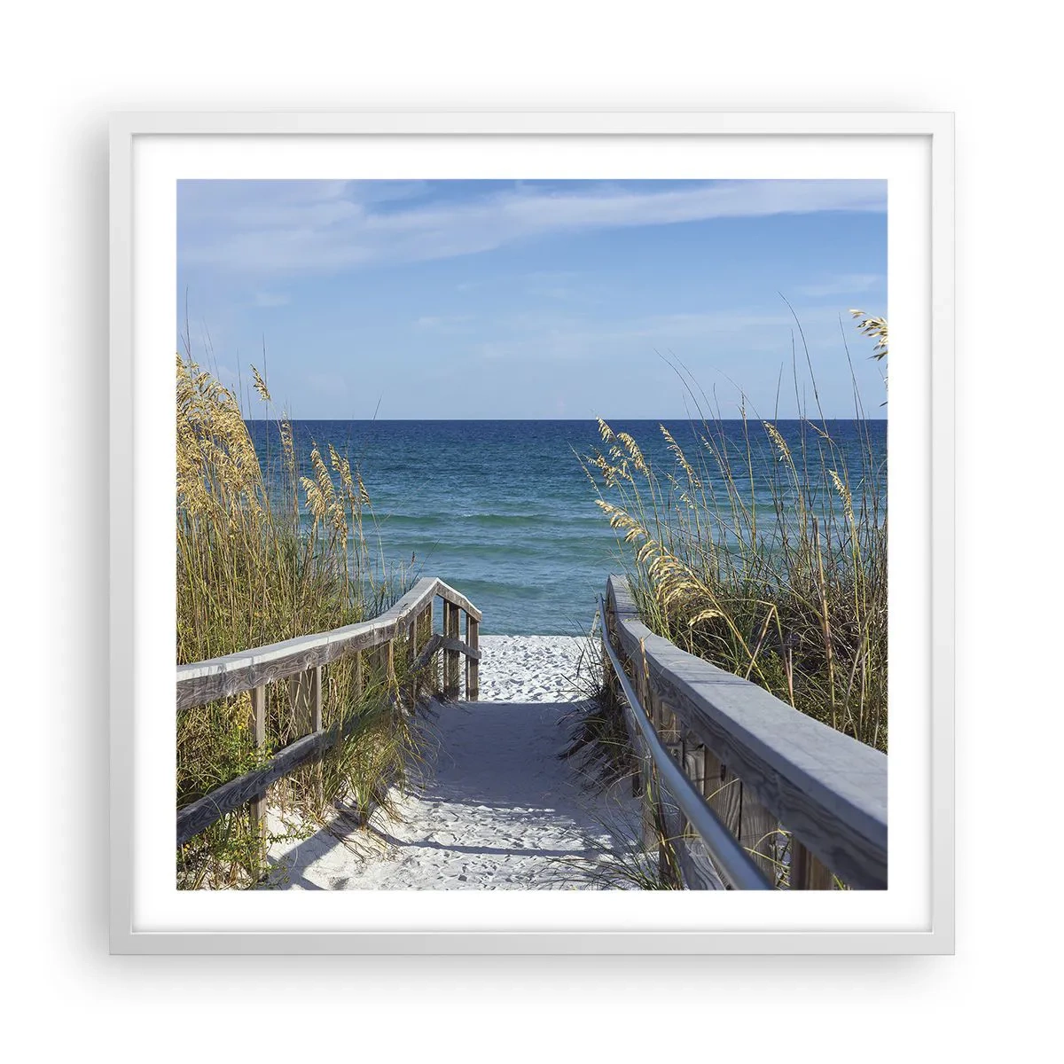 Plakat w białej ramie - W słońcu, na wietrze - 60x60 cm