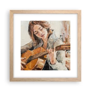 Plakat w ramie jasny dąb - Koncert na gitarę i dziewczęce serce - 30x30 cm