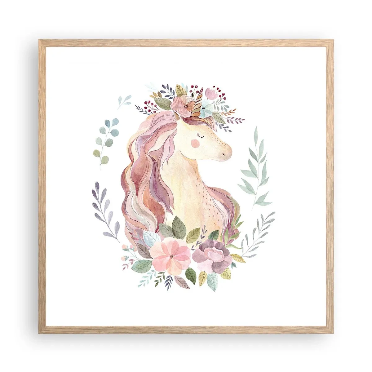 Plakat w ramie jasny dąb - Zaproszenie do świata baśni - 60x60 cm