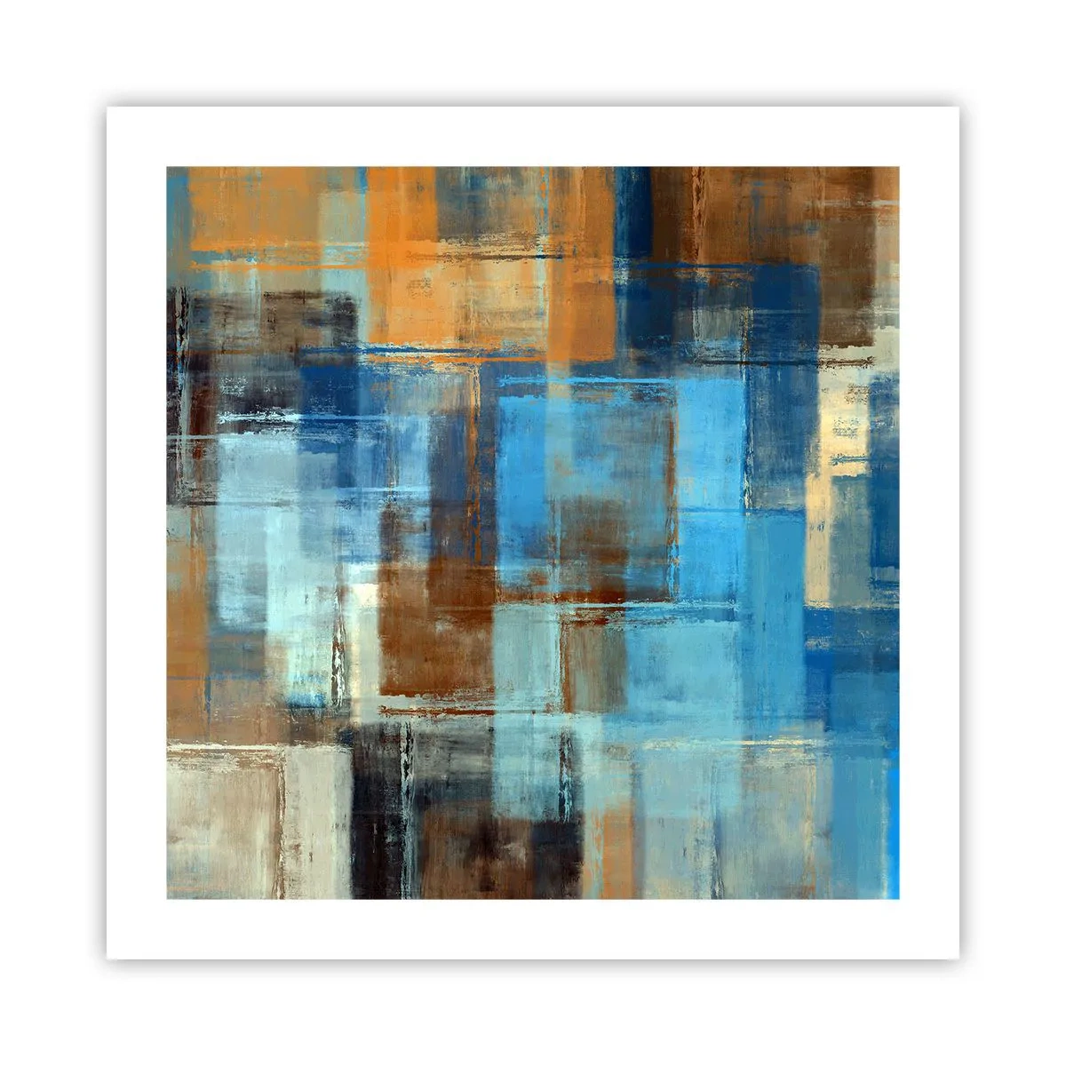 Plakat - Przez błękitną zasłonę - 50x50 cm