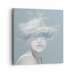 Obraz na płótnie - Z głową w chmurach - 40x40 cm