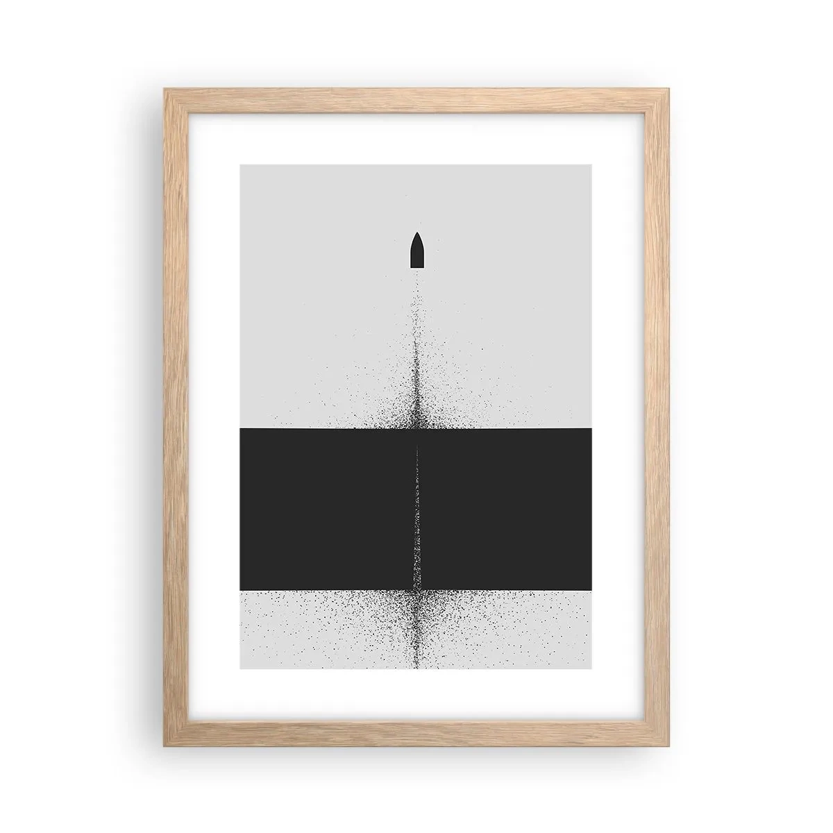 Plakat w ramie jasny dąb - Prosto do celu - 30x40 cm