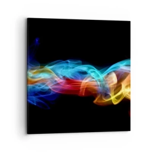 Obraz na płótnie - Tęczowy taniec mgieł - 70x70 cm