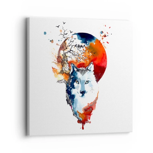 Obraz na płótnie - Nos w nos z nocą - 30x30 cm