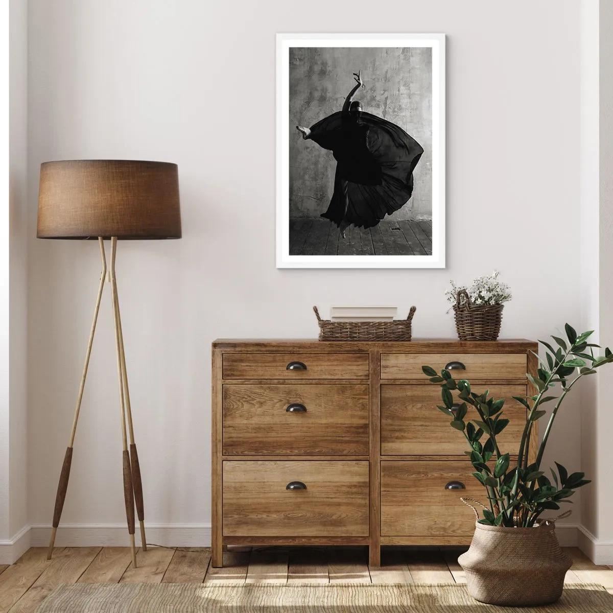 Plakat w białej ramie - Pełne pasji pas - 70x100 cm