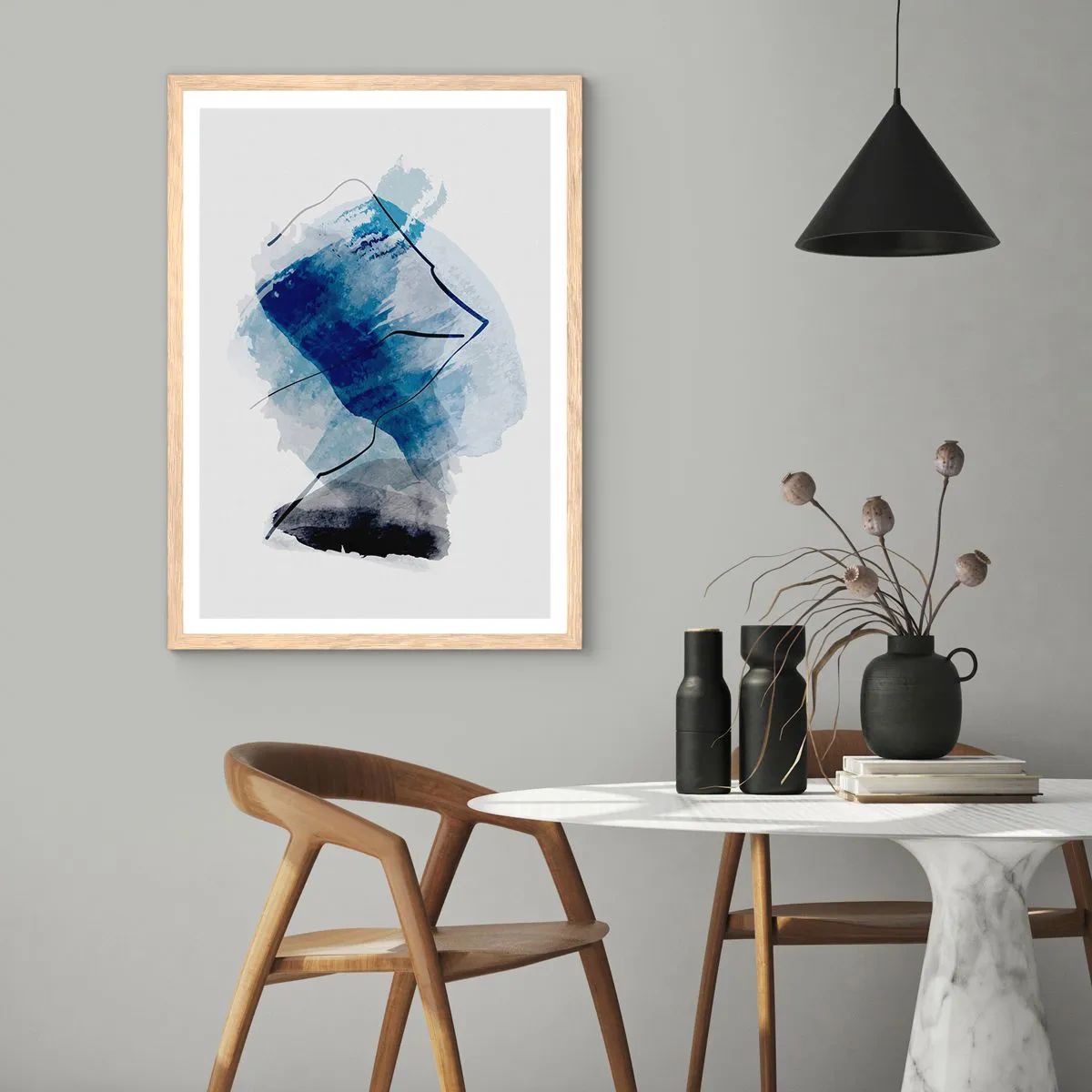 Plakat w ramie jasny dąb - Lodowa góra - 40x50 cm