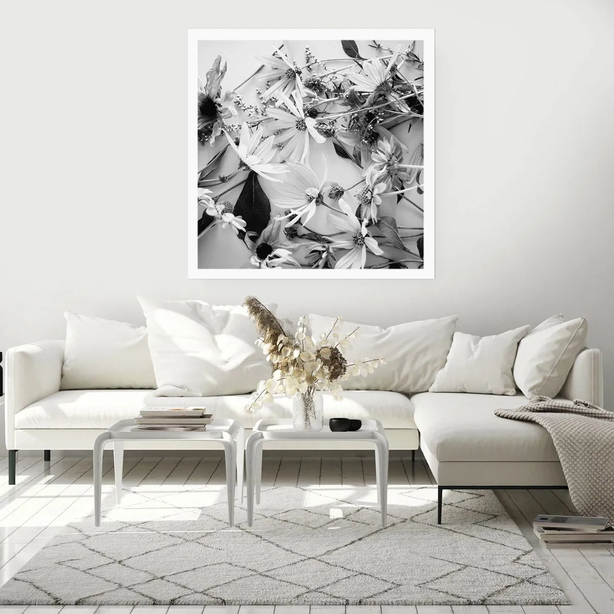 Plakat - Nie-bukiet kwiatów - 60x60 cm