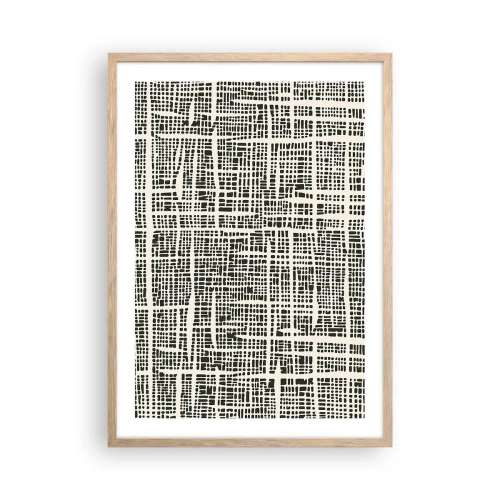 Plakat w ramie jasny dąb - Kompozycja utkana - 50x70 cm