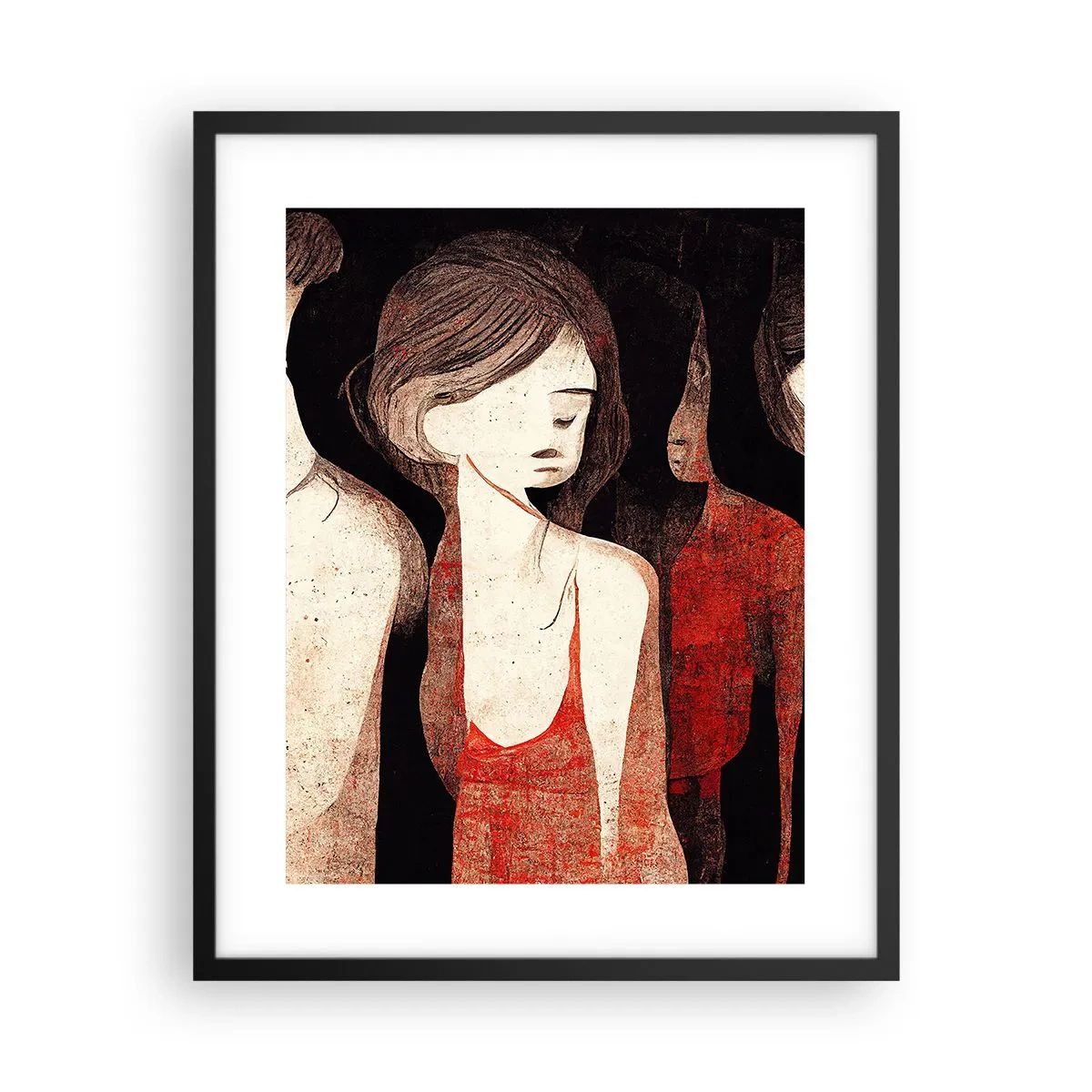 Plakat w czarnej ramie - Madonny z ciemności - 40x50 cm