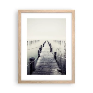 Plakat w ramie jasny dąb - Zanurz się w spokoju - 30x40 cm