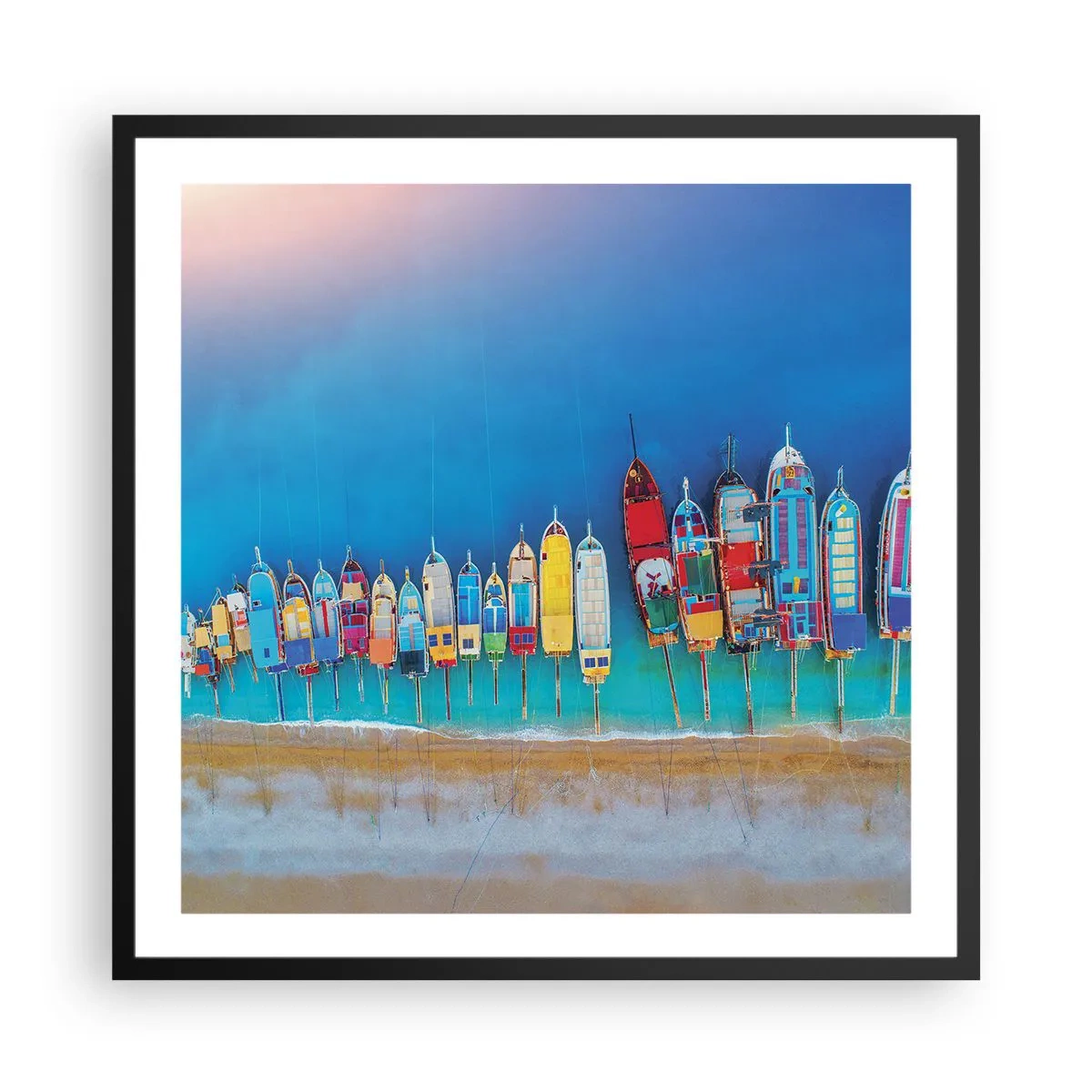 Plakat w czarnej ramie - Z lotu ptaka - 60x60 cm