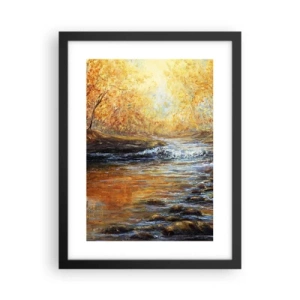 Plakat w czarnej ramie - Złoty potok - 30x40 cm
