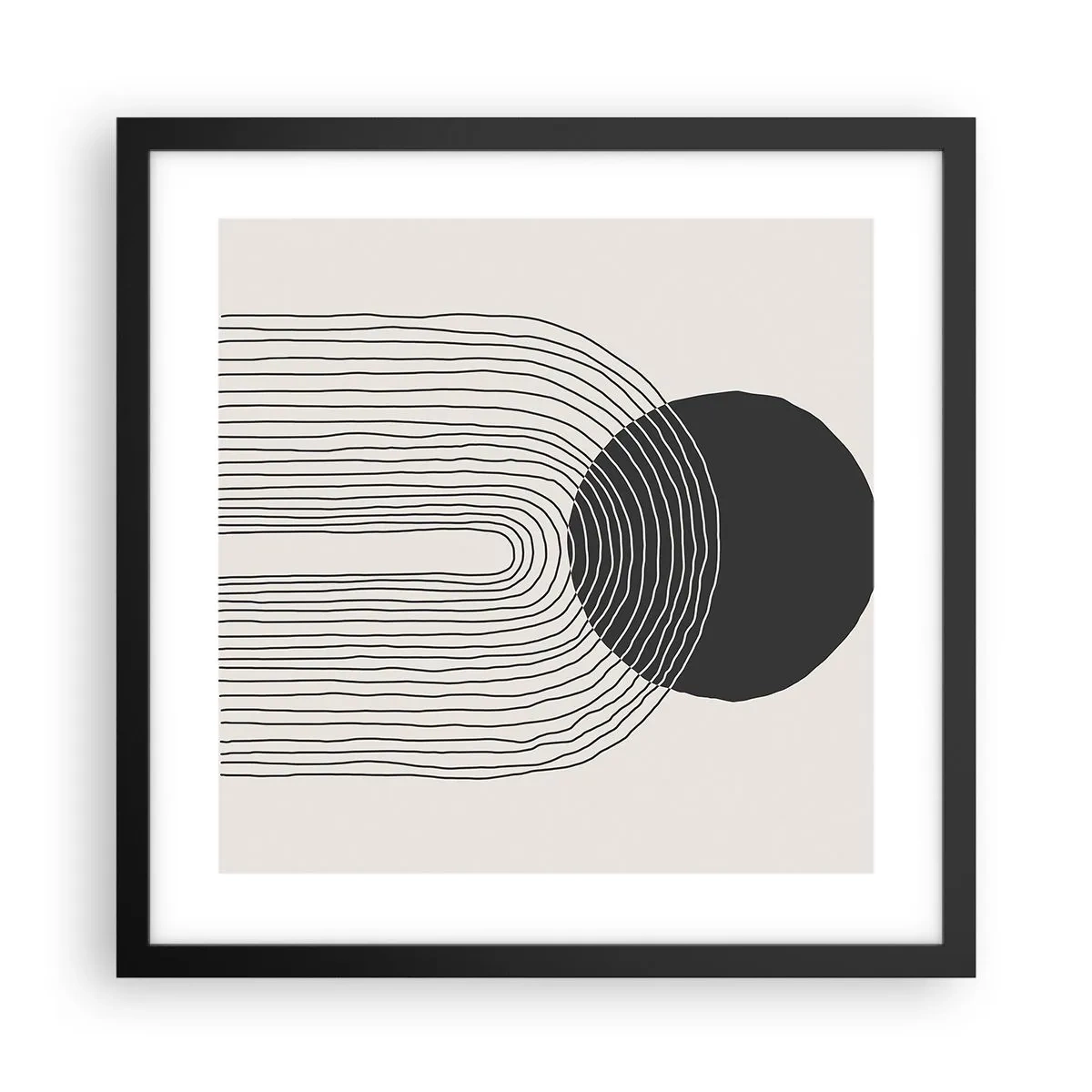 Plakat w czarnej ramie - Drżenie i pewność - 40x40 cm