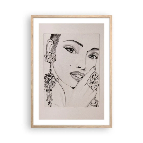 Plakat w ramie jasny dąb - Najpiękniejszy klejnot - 50x70 cm