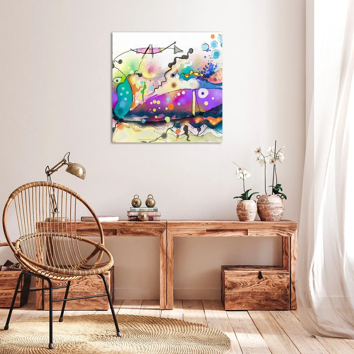 Obraz na płótnie - Brak słów! - 50x50 cm
