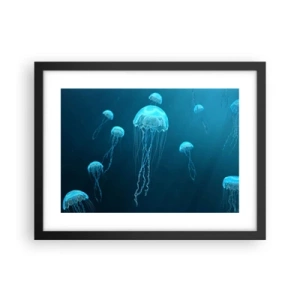Plakat w czarnej ramie - Oceaniczny taniec - 40x30 cm