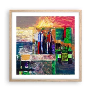 Plakat w ramie jasny dąb - Relacje i emocje - 50x50 cm