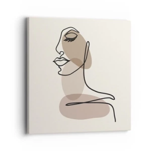 Obraz na płótnie - Zasłuchana w siebie - 40x40 cm