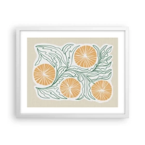 Plakat w białej ramie - Etnicznie z nutą abstrakcji - 50x40 cm