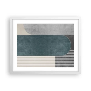Plakat w białej ramie - Kompozycja na poziomie - 50x40 cm