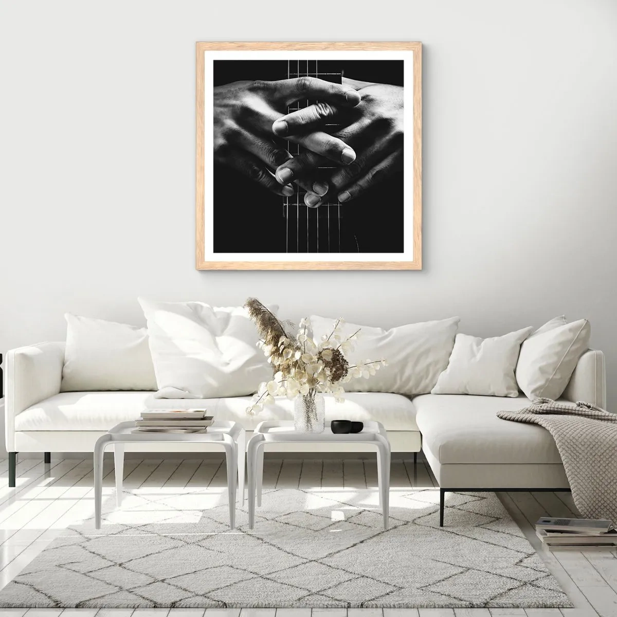 Plakat w ramie jasny dąb - Modlitwa artysty - 40x40 cm