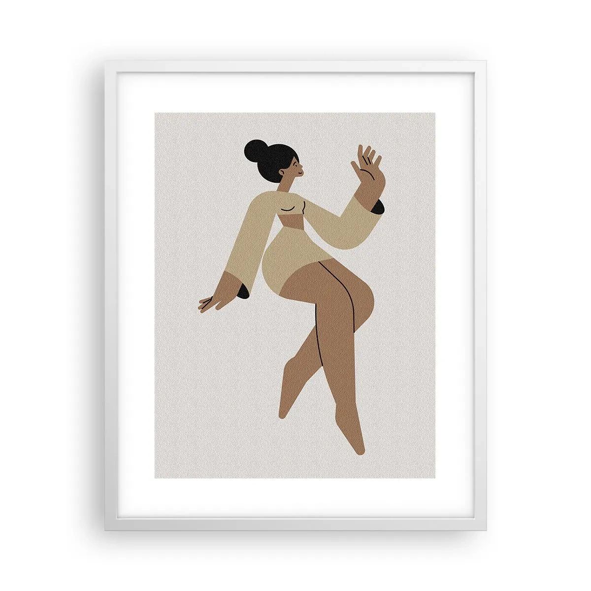 Plakat w białej ramie - Kształt wdzięku - 40x50 cm