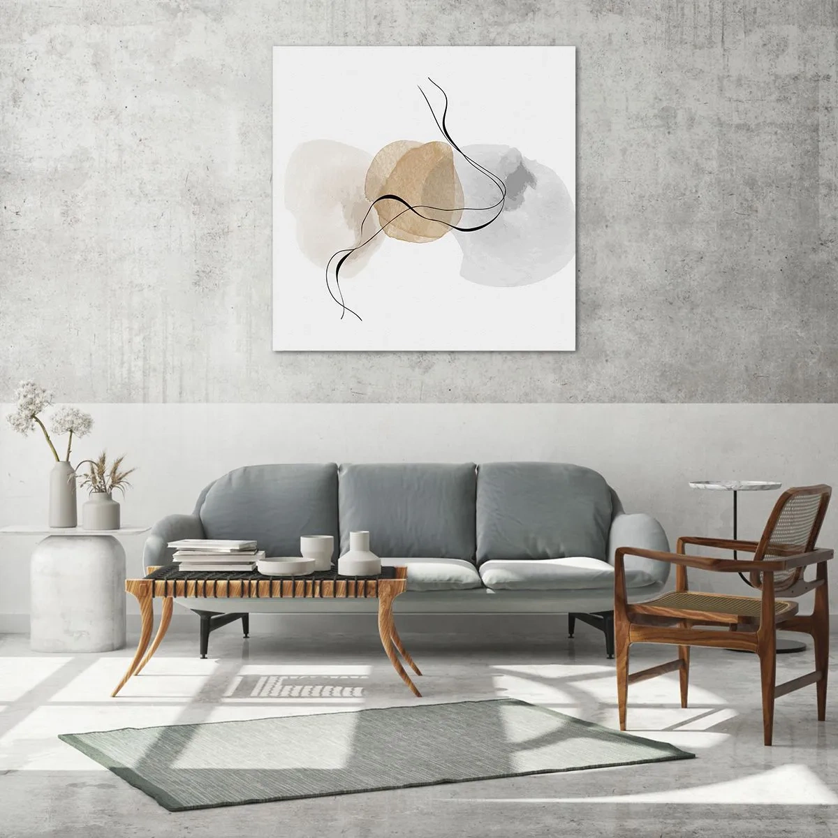 Obraz na szkle - Powietrzne paciorki - 70x70 cm