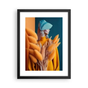 Plakat w czarnej ramie - Portret puszysty - 30x40 cm