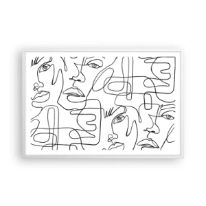 Plakat w białej ramie - W splątanych emocjach - 91x61 cm