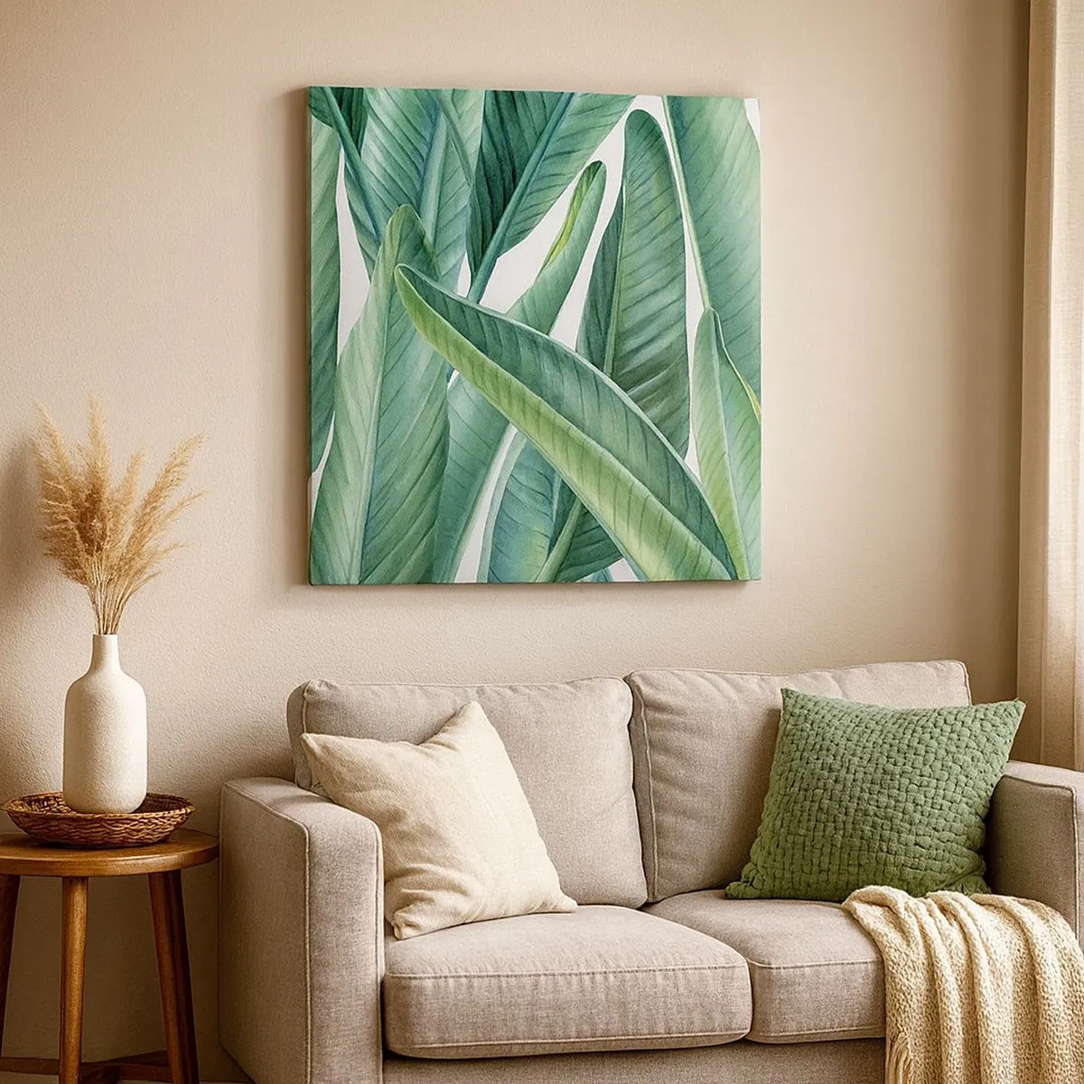 Obraz na płótnie - Zieleń sama w sobie - 30x30 cm