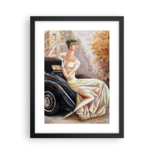 Plakat w czarnej ramie - Elegancja w stylu retro - 30x40 cm