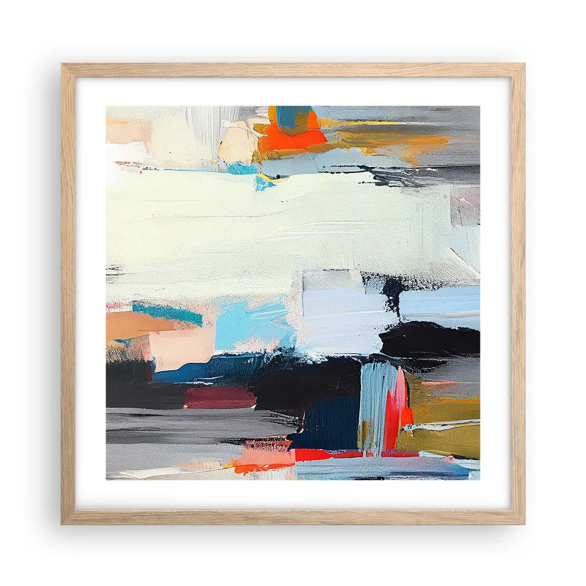 Plakat w ramie jasny dąb - Jest metoda? - 50x50 cm