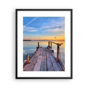 Plakat w czarnej ramie - Iść przed siebie ku słońcu - 40x50 cm