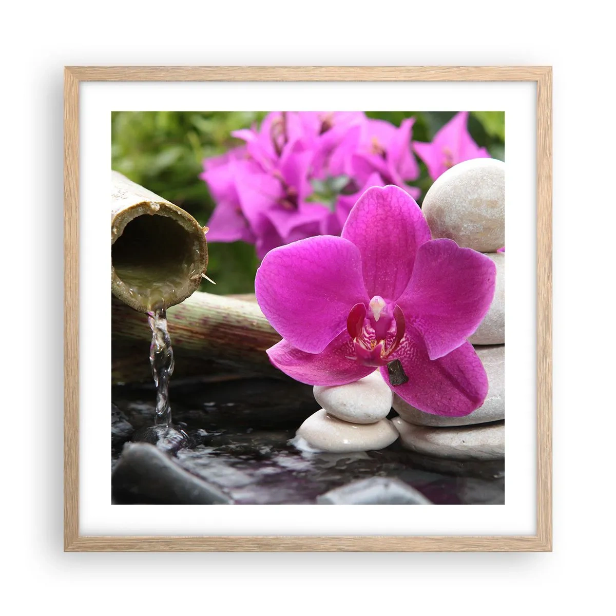 Plakat w ramie jasny dąb - Już odpoczywasz - 50x50 cm