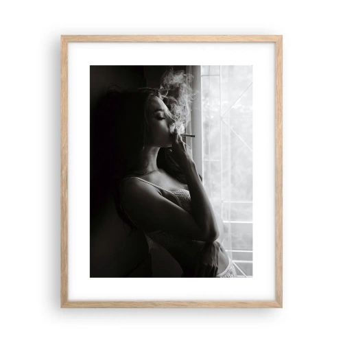 Plakat w ramie jasny dąb - Zmysłowa chwila - 40x50 cm