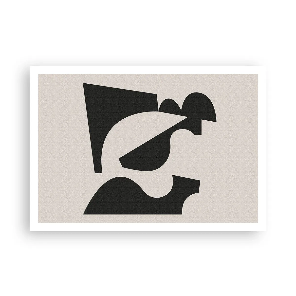 Plakat - Abstrakcyjna kompozycja geometryczna w czerni i bieli - 100x70cm - Do samodzielnego składania - Nowoczesna dekoracja ścienna do salonu i sypialni ARTTOR